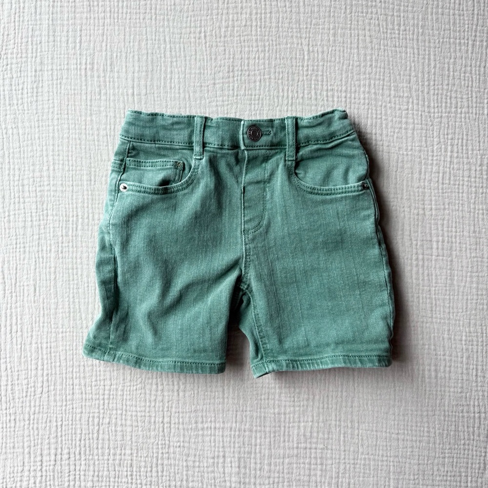Zara Green Denim Shorts 18-24m